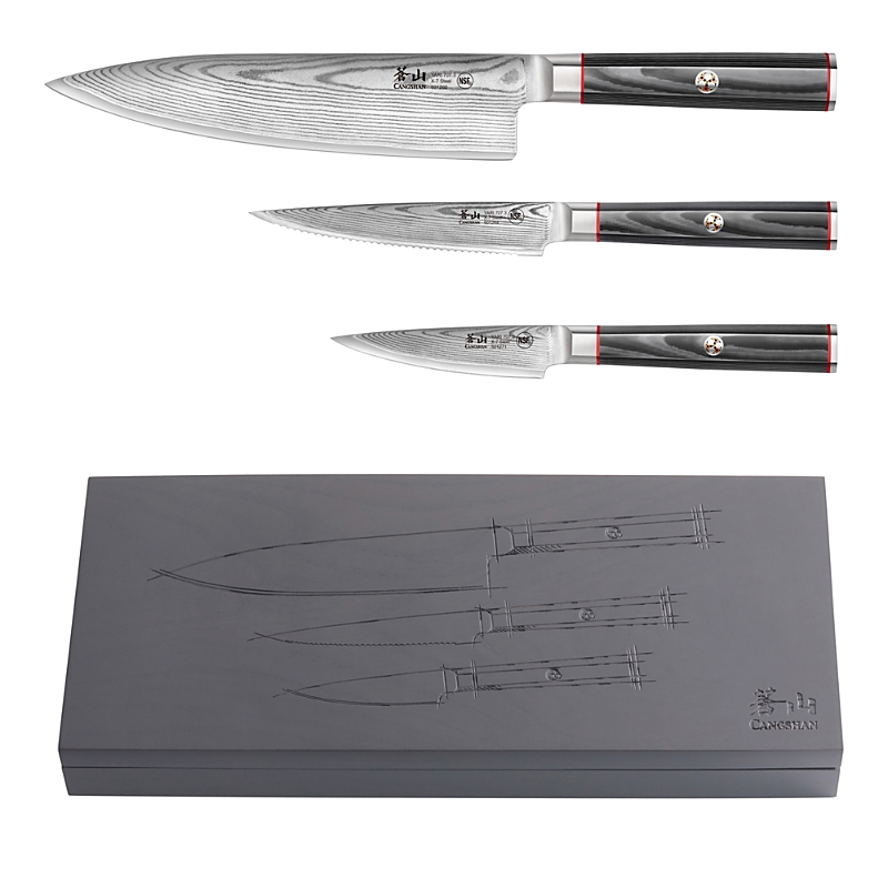 Cangshan Yari Series 3 Piece Starter Set With Ash Box In Grey