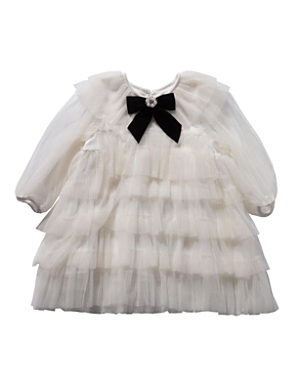 Shop Petite Hailey Girls' Six Layered Dress - Little Kid, Big Kid In Ivory