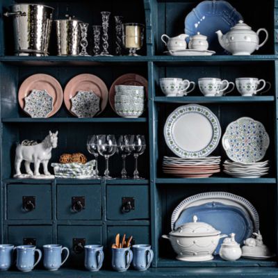 Villa Seville 15" Chambray Hostess Tray