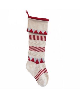 Knit Geometric Stocking 18&amp;quot;