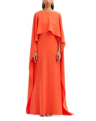 Oscar de la Renta - Cape Back Georgette Gown