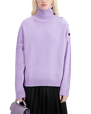 The Kooples Funnel Neck Sweater In Light Purple