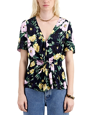 The Kooples Floral Crossover Top