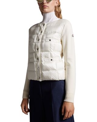 Snap Front Wool Puffer Cardigan