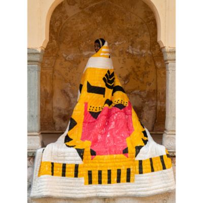 Tiger Quilt with Two Shams, Queen