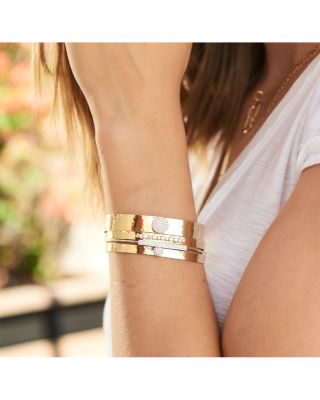 14K Yellow Gold Diamond Bangle Bracelet