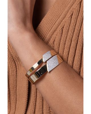 14K Yellow Gold Diamond Graduated Angle Love Always Bracelet