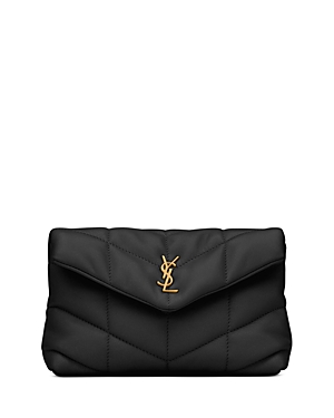 Saint Laurent Puffer Small Pouch in Quilted Lambskin