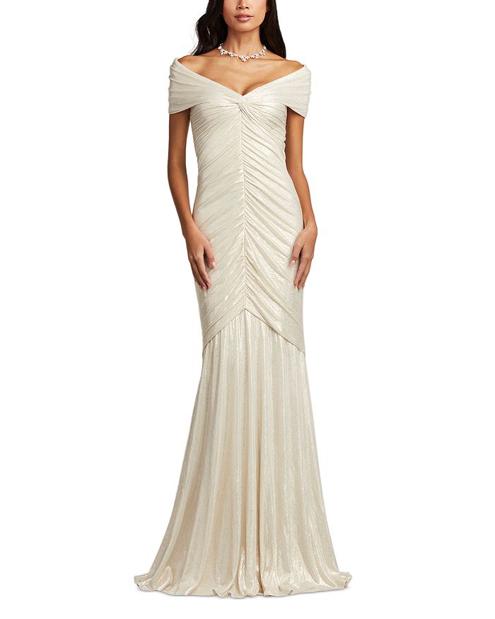 Tadashi Shoji Metallic Jersey Dress Bloomingdale s