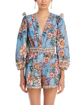 Wonderful Bouquet Blue Romper - Exclusive