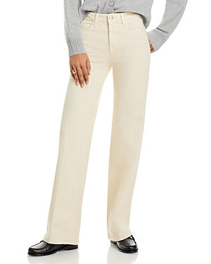 Shop L Agence L'agence Clayton High Rise Wide Leg Jeans In Oat