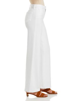 Scottie High Rise Wide Leg Jeans in Blanc