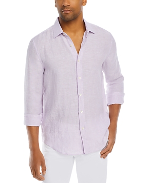 The Men's Store At Bloomingdale's Linen Chambray Regular Fit Button Down Shirt - 100% Exclusive In Lavender