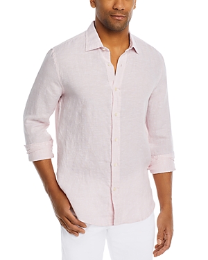 The Men's Store At Bloomingdale's Linen Chambray Regular Fit Button Down Shirt - 100% Exclusive In Soft Pink