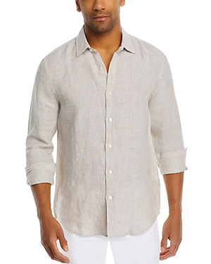 The Men's Store At Bloomingdale's Linen Chambray Regular Fit Button Down Shirt - 100% Exclusive In Stone