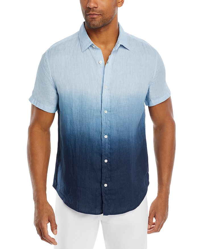 Short Sleeve Solid Linen Button Down Shirt