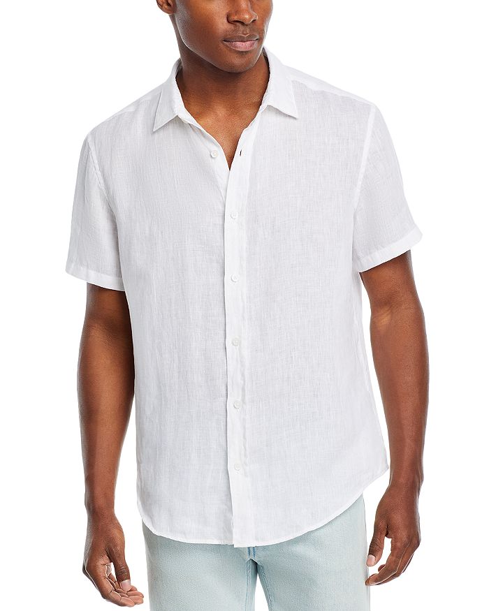 The Men's Store at Bloomingdale's Linen Regular Fit Short Sleeve Button
