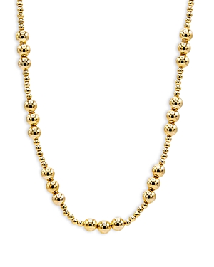 By Adina Eden Beaded Ball Necklace In 14k Gold Plated, 16-18