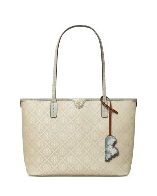トートバッグ [ToryBurch]T MONOGRAM SMALL CLOUD JACQUARD TOTE - MIST T Monogram Small Cloud Zip Tote: Women's Designer Tote Bags