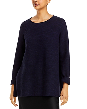 Eileen Fisher Marled Knit Cotton Tunic Top - 100% Exclusive In Venus