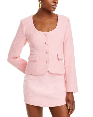 Endless Rose - Tweed Scoop Neck Jacket