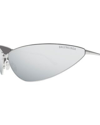 Balenciaga Razor Cat Eye Metal Sunglasses, 93mm | Bloomingdale's