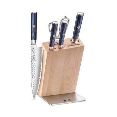 Cangshan - Kita Blue 6-Piece Knife Maple Block Set