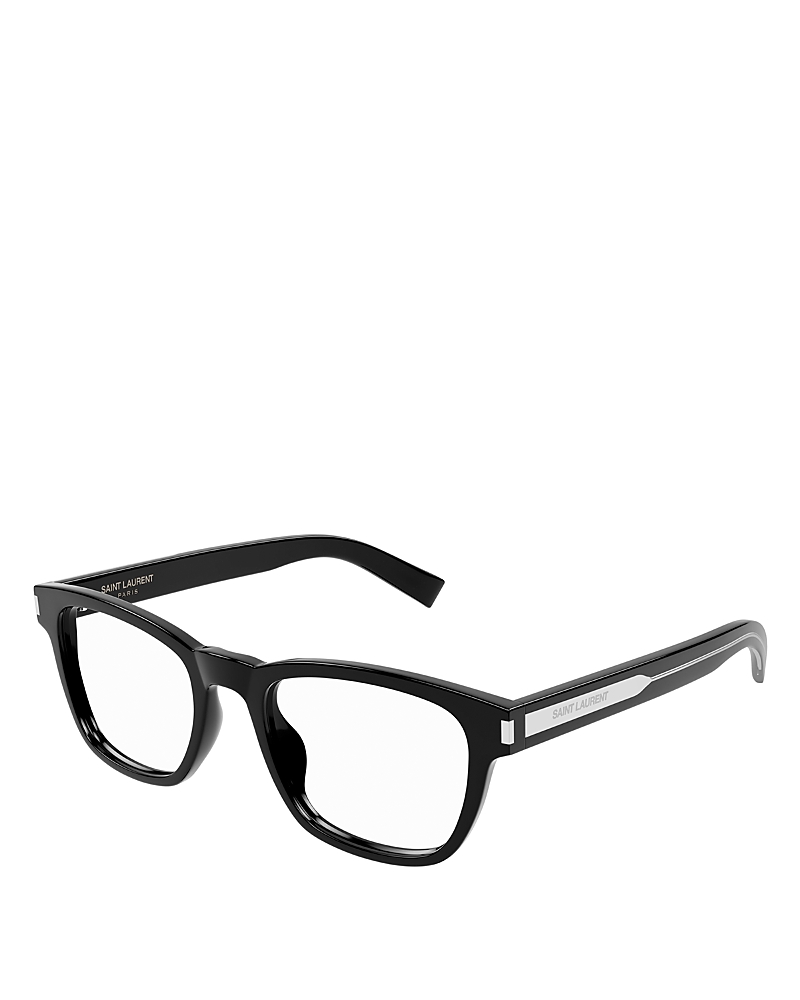 Saint Laurent Mid Naked Wirecore Rectangular Eyeglasses, 52mm