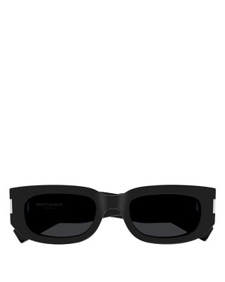 Bold Corner Angle Oval Sunglasses, 51mm
