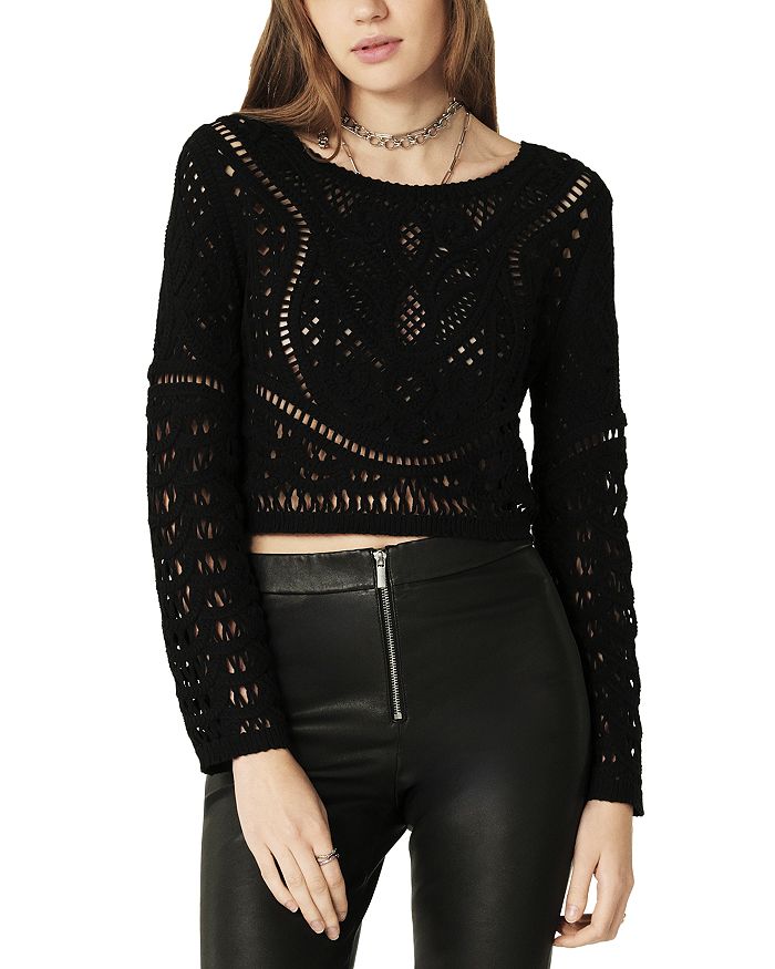 Cropped boatneck sweater clearance