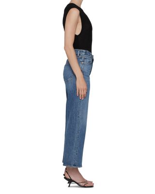 Harper Mid Rise Wide Ankle Jeans in Moor