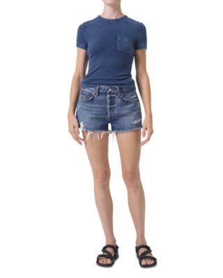 Parker Vintage Cutoff Denim Shorts in Dark Swapmeet