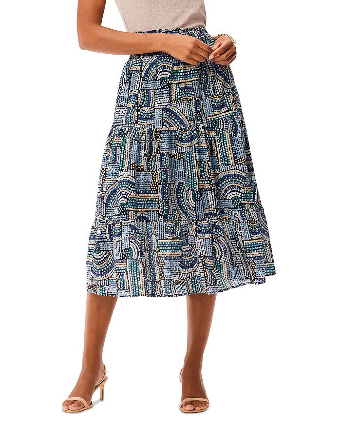 NIC+ZOE Cotton Tiered Midi Skirt | Bloomingdale's