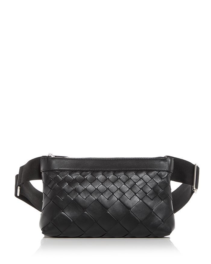 Bottega veneta intrecciato leather shop crossbody bag