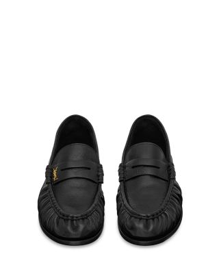 Le Loafer Penny Slippers in Shiny Creased Leather