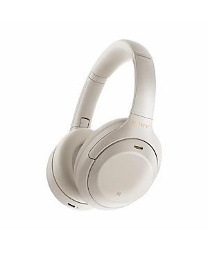 Shop Sony Wireless Noise Cancelling Over-ear Headphones In Silver-tone