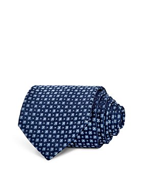 Salvatore Ferragamo Tie Navy Gray Blue Knitted Square End Tie Final Sale