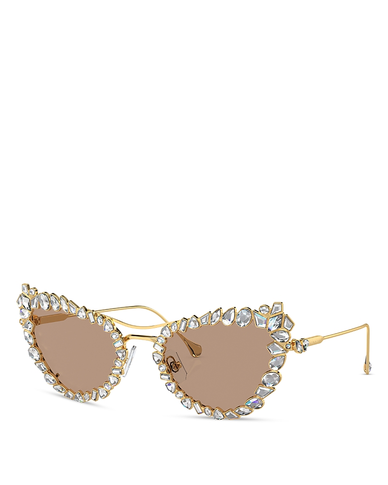 Swarovski Butterfly Removable Crystal Clip On Sunglasses, 56mm
