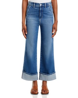 Joe's Jeans The Trixie High Rise Wide Leg Cuffed Ankle Jeans in