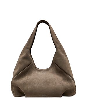 Shop Stuart Weitzman The Moda Hobo Bag In Charcoal