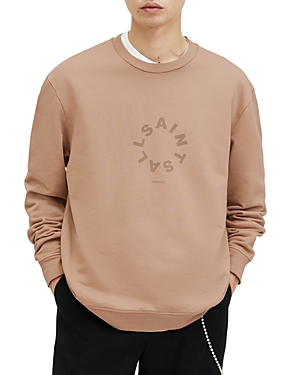 Allsaints Tierra Cotton Printed Relaxed Fit Crewneck Sweatshirt