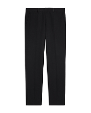 The Kooples Satin Trimmed Straight Fit Tuxedo Trousers In Black