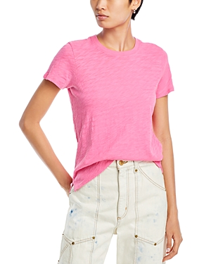 Atm Anthony Thomas Melillo Schoolboy Crewneck Tee In Pink Lotus