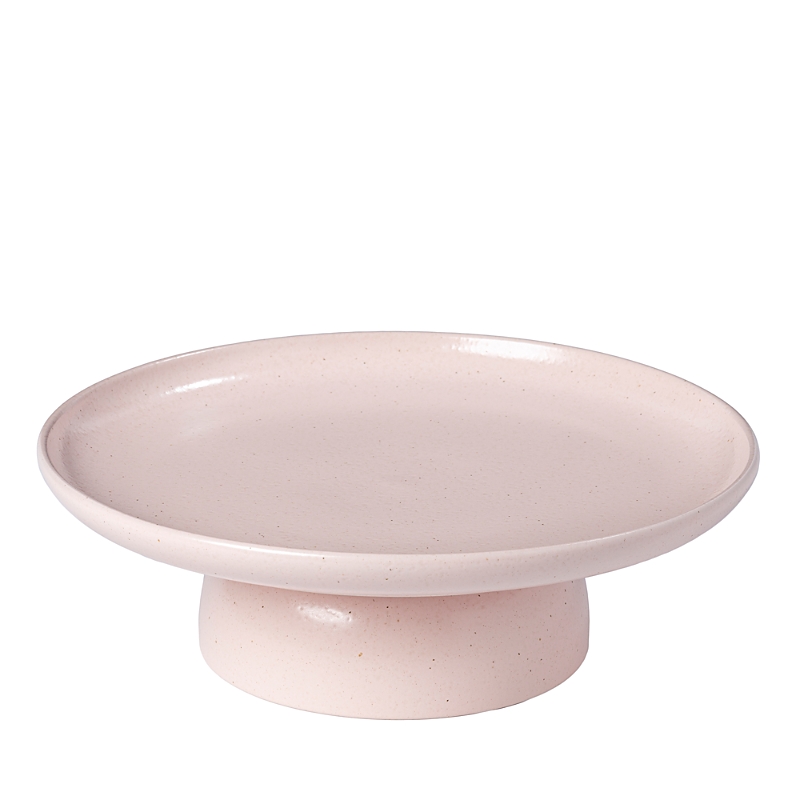Costa Nova Pacifica Footed Stoneware Plate In Marshmallow