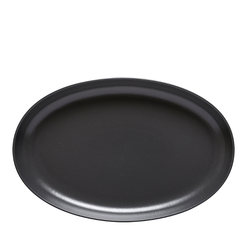 Costa Nova Pacifica 16 Oval Stoneware Platter In Seed Gray