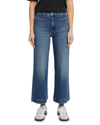 7 For All Mankind - Ultra High Rise Patch Pocket Cropped Jeans in Sea Level