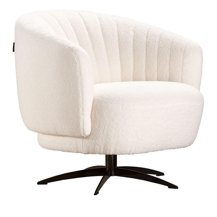 Veroniza upholstered swivel clearance barrel chair