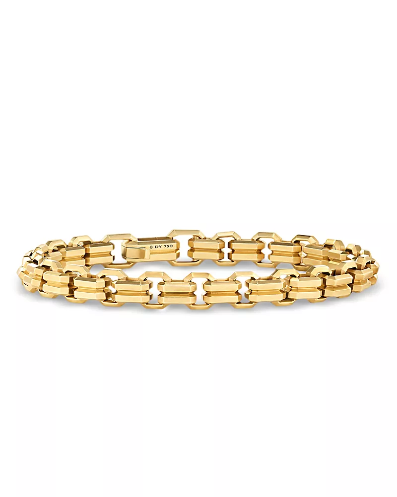David Yurman Men's Streamline Double Heirloom Link Bracelet in 18K Yellow Gold, 8mm