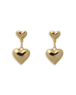 Maje - Polished Double Heart Drop Earrings