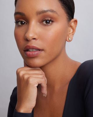 LAGOS 18K Gold and Diamond Caviar Stud Earrings